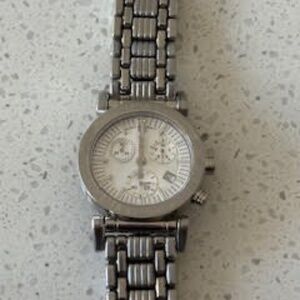 Salvatore Ferragamo Stainless Steel Chronograph Watch – White Dial